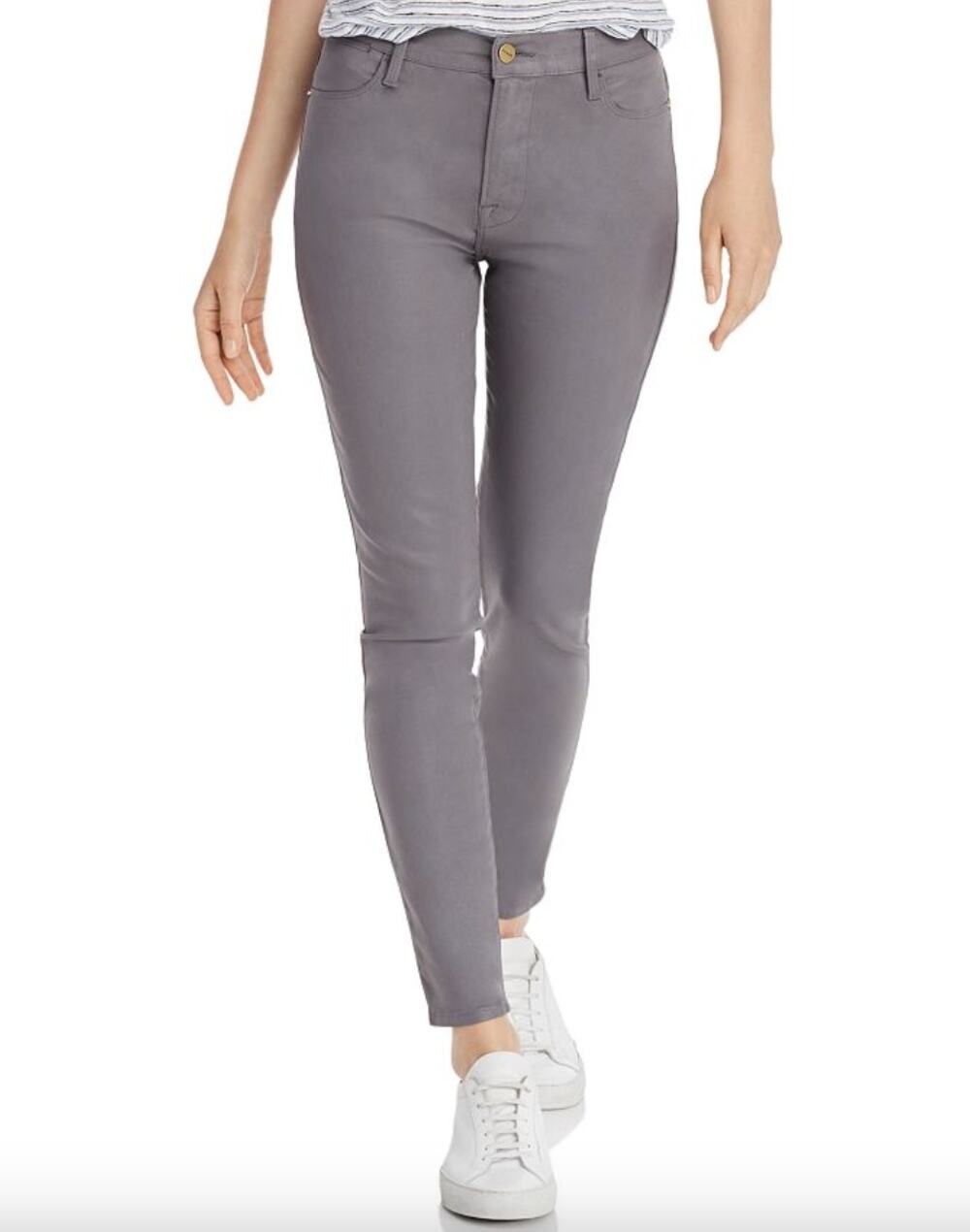 FRAME Gray Le High Skinny High Rise Smoke Coated Casual Denim Jeans Size 27
